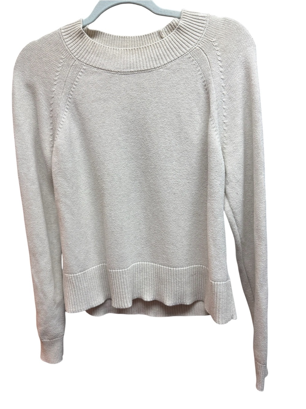 Daily Ritual Cream Knit Sweater M Coastal Grandmother Capsule Wardrobe